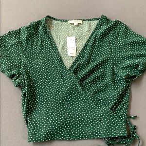 green wrap top